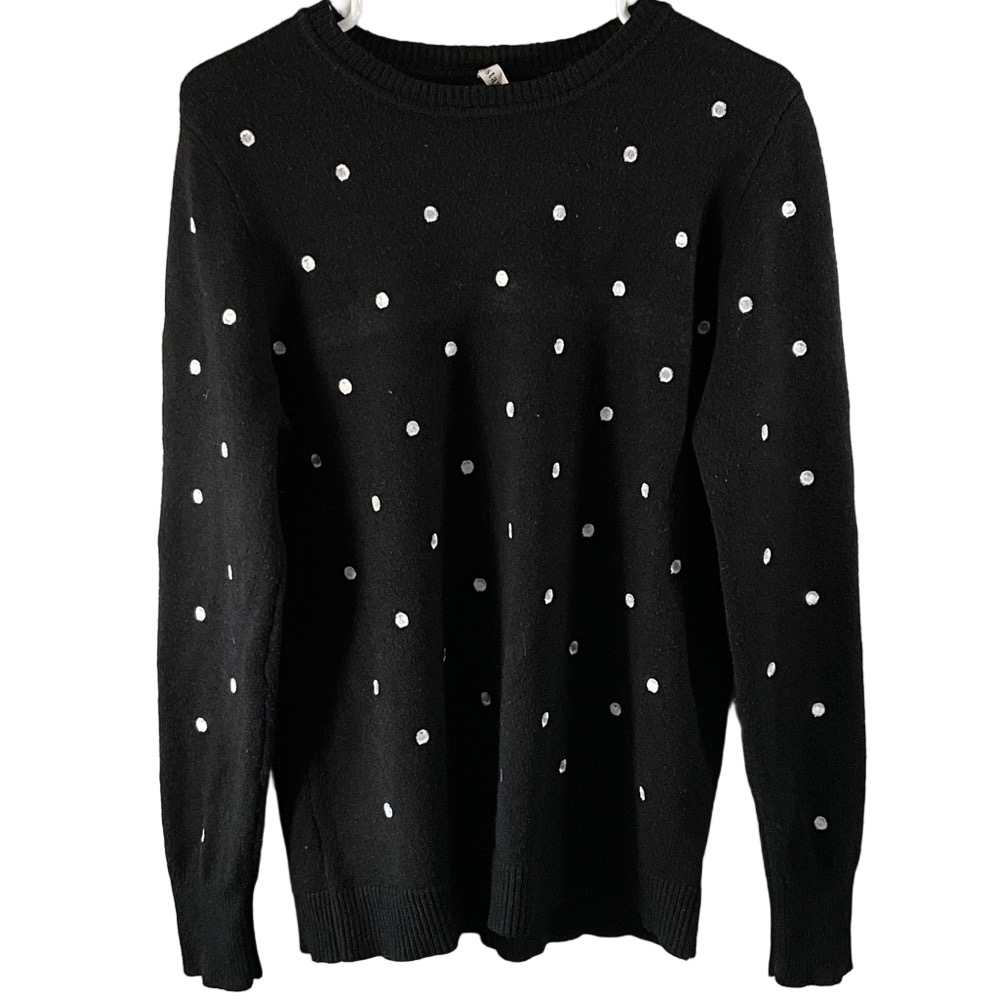 Black Polka Dot Sweater